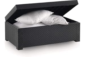 SP BERNER Shaf Diva Coffre tressé Anthracite 117 x 63 x 43 cm