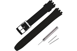 Rihahisy Bracelet de montre en caoutchouc de silicone de 12 mm pour montre Swatch