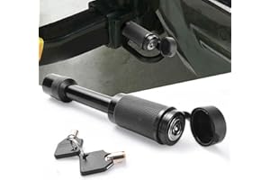 HAPIVIDA Anhängerkupplungsschloss 5/8 Zoll Gebogener Stift Anhängerkupplungsempfängerschloss mit 2 Schlüsseln, Gleichschließend Anhängerkupplungsstiftschloss für Abschleppwagen, Fahrrad (Schwarz)