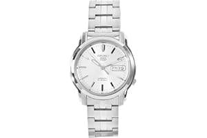 Seiko Męski analogowy automatyczny zegarek z paskiem ze stali nierdzewnej SNKK65K1, Srebrny, Bransoletka