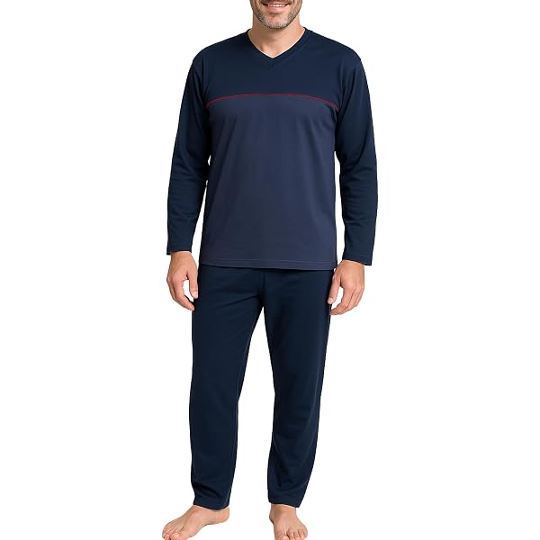 Casey Kevin Herren Pyjama Set – Kurzarm-Shirt & Lange Hose Aus Modal, Bequem Für Zu Hause & Reisen