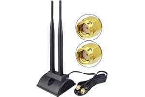 YILIANDUO Antenna WiFi dual band 2.4GHz 5.8GHz Connettore maschio RP-SMA per scheda di rete WiFi PCI-E Adattatore WiFi Router wireless Hotspot Cavo 2M