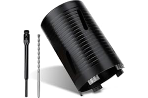 MOXPIFY 117mm x 170mm Long Diamond Core Drill Bit Set with 240mm SDS Plus Shank. To Be Used In Concrete Masonry Brick Block Stone Granite.