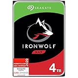 Seagate IronWolf, NAS interne Festplatte 4 TB HDD, 3.5 Zoll, 5900 U/Min, CMR, 64 MB Cache, SATA 6 GB/s, silber, inkl. 3 Jahre