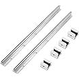 THE WHITE SHOP Linear Rail SBR12 700mm Fully Supported Linear Rail Shaft Rod with 4PCS SBR Blocks Bearing for Automated Machines, Lathes Mills