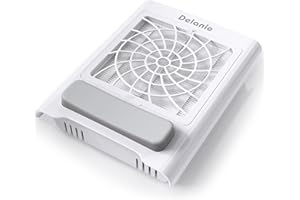 Delanie Aspirateur Ongles Rechargeable Professionnel avec Filtre Réutilisable, Aspirateur à Ongles Sans Fil Électrique pour Vernis Gel Acrylique, Faible Bruit, Usage Salon et Maison