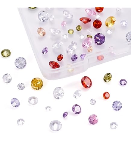 120 Cabochon Zirconi Cubici Trasparenti PH PandaHall Per Gioielli - Ciondoli Sfaccettati In 6 Misure (3-8mm) Per Creazioni Fai Da Te - 2