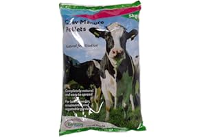 YouGarden Pelleted Cow Manure 5kg Bag | Organic Fertiliser for Roses, Veg & Flowers | Soil Improver & Water Retainer