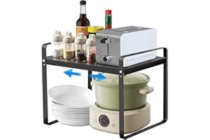Etievort Ripiano Salvaspazio Cucina,Divisorio Per Ripiani,Scaffale Cucina Salvaspazio,Alzatine Per Mobili Cucina Per Le Stoviglie Della Cucina Forniture Per La Dispensa,Il Bagno