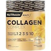 Nutraxin Collagen Complex Powder | 5 Tip Kolajen (Tip I, II, III, V, X) | Hyal&uuml;ronik Asit, Elastin, C Vitamini, Biotin | Şeke