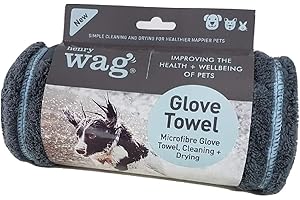 Henry Wag Pet Glove Towel - Soft & Highly Absorbent Microfibre, Muddy Pet Accessories, Quick Drying - Designed for Dogs - (100cm X 22cm)