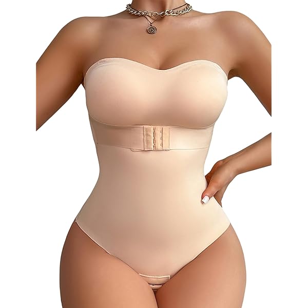 Gotoly Figuurvormende body voor dames, shapewear, bodysuit, ondergoed, afslankende buik, afslanken, shaping shaper, verstelbare schouderriem, Zwart, L
