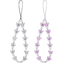 Lanière De Téléphone Myrtille Avec Breloques Perles - Porte-clés Fait Main Léger Pour Adolescentes - Accessoire Déco Fun