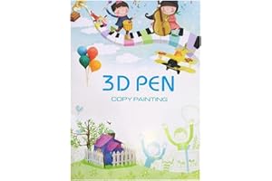 IGEAIIE 3D Printing Drawing Book, 40 Reusable Colorful Templates with Clear Plate, Thick Paper Stencils for 3D Pen, Graffiti Art Drawing Book for Kids, DIY Gift for Creative Learning and Fun