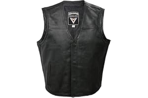 Skintan Leather Waistcoat in Black Bobby