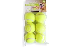Pet Prime Automatyczne piłki do tenisa dla zwierząt domowych, 6 sztuk, automatyczne piłeczki tenisowe, 3,5 cm x 6 sztuk, akcesoria do tenisa