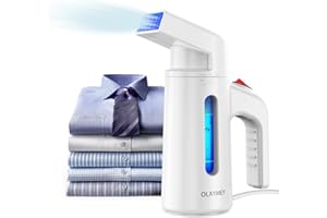 OLAYMEY Clothes Steamer 700W 180ML Handheld Portable Steam Iron, Fast Heat-up Wrinkle Remover Garment Steamer Clothing for Home, Office and Travel Use - White, GY168