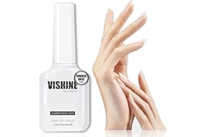 Vishine Rubber Base 5 en 1 Rubber Builder Transparent, 16ML Clair Vernis Semi-Permanent Gel Vernis à Ongles UV LED Gel Polish Renforcement et Réparation de Manucure Nail Art #060