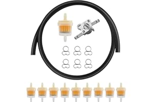Gas Fuel Filter Line,CHENKEE 10 pzs 6mm Motorcycle Fuel Filter Line Spring Clamps Tube Universal Gas Petrol Pipe Hose Line Replacement Kit for ATV Dirt Bike Car Motorcycle Scooter
