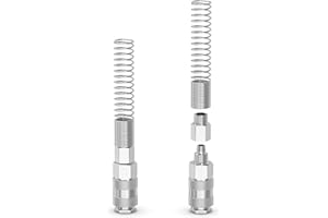 ERGAOBOY 2 Pcs Male Industrial Air Coupling and Plug Kit for 12MM OD x 8MM ID Tube, Spring-Loaded Air Line Quick Connect Pneumatic Hose Compressor Fittings