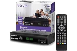 hd-line Strom 506 M DVBT-2 - Receptor Digital DVBT/T2 Compatible con Home Cinema – (HDMI 2.0, euroconector, USB 2.0, Full HD 1080P), HEVC/H.265 – H.264 / MPEG2 – MPEG4, instalación automática, Negro