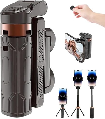 MS36 Magneet Telefoon Statief met Bluetooth Afstandsbediening - GoPro & Smartphone Compatibel - Incl. Veiligheidskoord en 360° Draaibare Magnetische Houder - K&F Concept