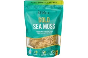 LIVING NEWELL Sea Moss (100g) Gold Raw Seamoss | Natural and wildcrafted in St Lucia | Containing Essential Vitamins and Minerals | Irish Sea Moss