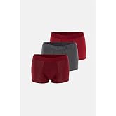 Dagi Boxer 3'l&uuml; Set Desenli Micro Modal Gri-Mavi, 4210 3'l&uuml; Desenli Micro Modal Boxer