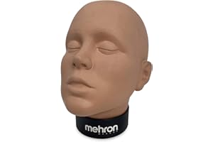 Mehron Makeup Practice Head |Makeup Practice Face| Mannequin Head for Makeup Practice, Special FX, & Face Painting for Students