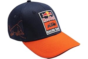 RB KTM Racing Team Offizielle Pit Stop Moto GP Kappe, für Erwachsene, Blau/Orange, blau, One size