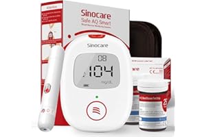 YOUMANG Kit de monitor de glucosa en sangre Safe AQ Voice con 50 tiras reactivas