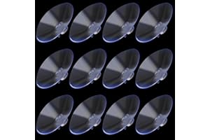 ANCIRS 30 Pack 45mm Suction Cups for Glass Table Tops, Rubber Transparent Anti-Collision Sucker Pad Without Hooks for Home Decoration