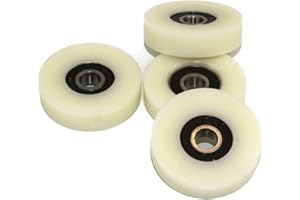 LASANA SMART MACHINES 4 Pieces Nylon Polyamide Rollers 40 mm diameter 10 mm wide 8 mm bearing Precisely Machined in the EU(40-10-8)