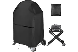 Rilime Grill Cover,Waterproof Outdoor BBQ Grill Cover Protective Cover for Ninja 701 Series Woodfire Outdoor Grill,Water Resistant, Anti-Fade Fabric (For Ninja with Grill 83x60x101cm)