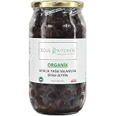 SOUL KITCHEN ORGANİK &Uuml;R&Uuml;NLER Gemlik Yağlı Salamura Siyah Zeytin 700gr