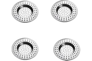 Lmyzcbzl Filtro de Fregadero de Acero Inoxidable, 4 Piezas Filtro de Fregadero de Cocina, Filtro de Drenaje, Tapón de Fregadero, Colador de la Trampa de Pelo, para Cocina Baño