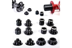 EAWFGTUW Thru Axle Converter End Cap, Quick Release Adapter for Bike Hub, Aluminum Alloy, Black Color, M9 to 15MM front, M10 to 12mm rear (12 * 142mm)