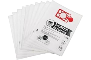RADIANTROOTS (Pack of 10) Replacement Henry Hoover Dust Bags Compatible with Numatic Henry Hoover Hetty James Basil David HVR200 HVC200 NRV200 Vacuum Cleaners Microfibre 5-layer Filtration Dust Bags Accessories