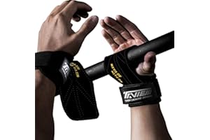 TAVIEW Premium Gewichtheber-Handgelenkhaken für maximale Griffunterstützung – Kreuzhebenhandschuhe und Griffpolster Alternative für Fitness, Fitnessstudio, Krafttraining wie Klimmzüge, Kreuzheben und