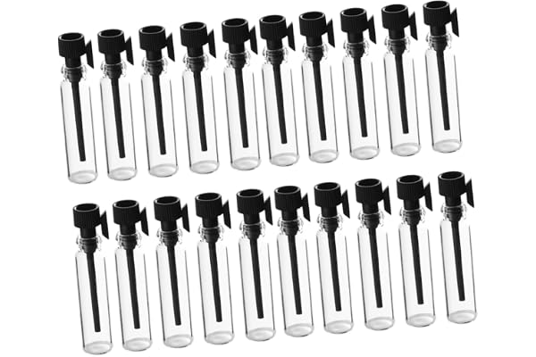 Housoutil 100st Återanvändbara Parfumburkar Med Droppare Svart Glasflaska Perfekta För Resor Makeup Och Parfym Kompakta Och Att Använda