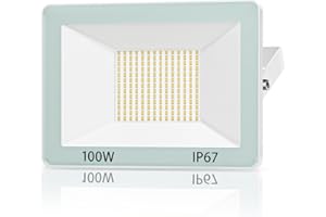 ANNIFUNLY Projecteur LED 100W 6500K, 10000LM Puissant Spot LED Extérieur, Projecteur LED Extérieur Blanc Froid, IP67 Étanche Eclairage Exterieur pour Patio, Jardin, Garage, Atelier