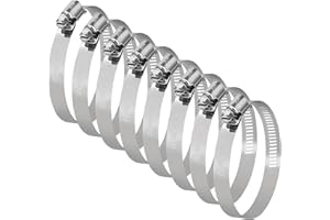 JAYZUUM Jazyuum Fascette stringitubo in acciaio inox – 8 pezzi 59-82 mm fascette stringitubo regolabili per giardino, piscina, essiccatori