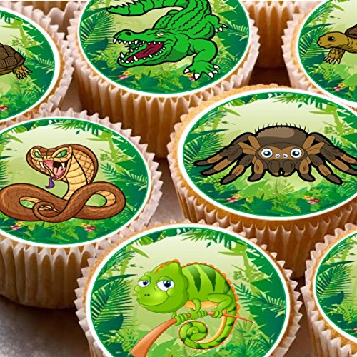 reptile cupcake toppers