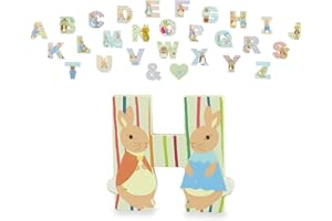 Peter Rabbit Wooden Letters by Orange Tree Toys, Letter H with Mopsy - Alphabet Animal Letter for Personalised Baby Name, Toy Box, Door, Wall Decorations, Animals Nursery Decor, Boys Girls Bedroom