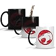 WillowGifts Thunder Space Logo Heat Transition Mug - Symbol 80s Retro Cats Sci-fi Nerdy Geek Cartoon Gift Present Tea Coffee Cup Colour Change 11oz Ceramic Heavy Duty Handle (Colour Change)
