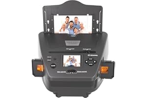 DIGITPRO Film- und Fotoscanner mit 6,1 cm (2,4 Zoll) LCD-Display, konvertiert 135 Folien mit 35 mm / 135 Negativfilme, Fotos, Visitenkarte in Digitale Bilder mit 22 MP, SD-Karte mit 4 GB