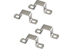 SEERAPHEE (4 pezzi) Morsetto quadrato per tubo 70 x 70 mm, acciaio inossidabile 304, a forma di U, supporto per connettore puntone per tubo, fibbia per tubo, morsetto per cavo