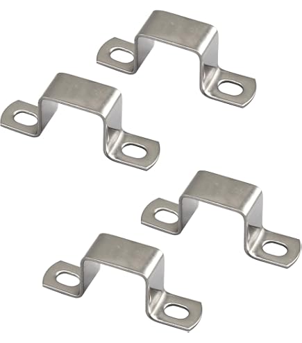 Unifizz 32 mm (1,3) Tubo rigido 2 fori staffa U morsetto per cavi, in acciaio inossidabile 304 Clip tubo di tensione tubo clip condotto morsetto gancio 10pcs