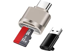 AXFEE Micro SD-kortläsare, usb C-minneskortläsaradapter till USB A och TF, lämplig för Galaxy-telefoner, bärbara datorer, Mac