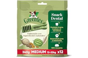 Greenies Snack Dental 100% Natural para perros Medianos 6x340g